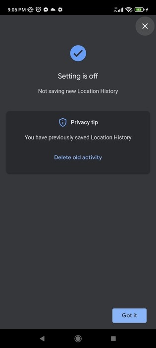 Google Location Disable Location History Mobile Completed