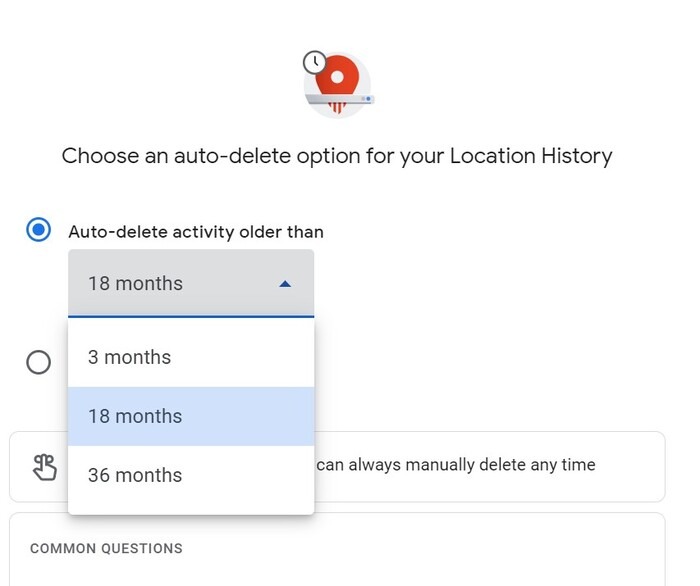 Google Location Delete Location History Desktop Auto Delete Select