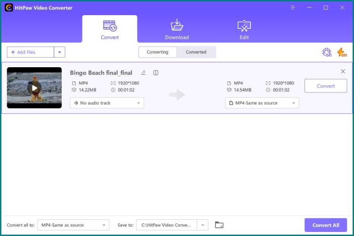 Hitpaw Video Converter Load