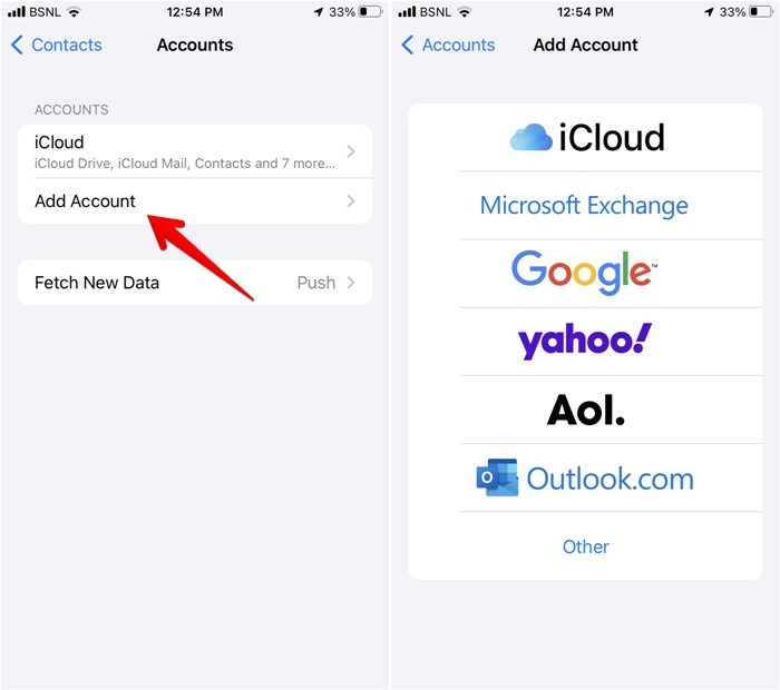 Iphone Add Google Account