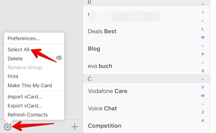 Iphone Icloud Web Select All Contacts