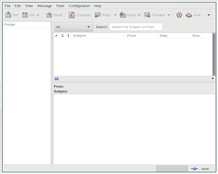 Linux Email 59 Sylpheed Welcome
