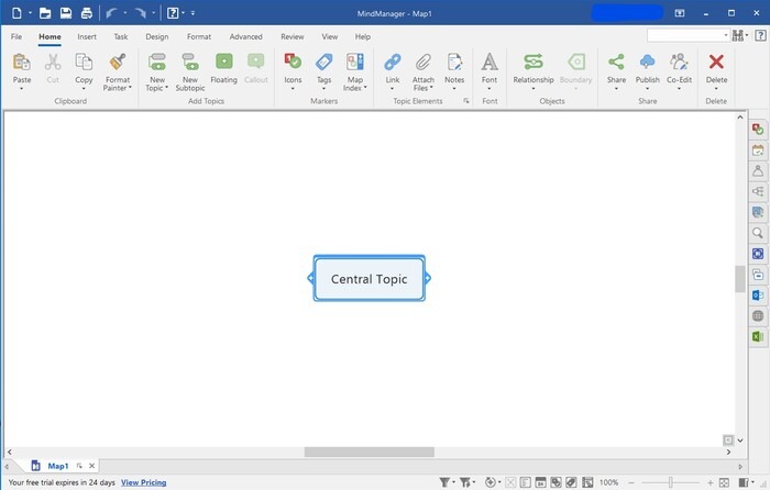 Mindmanager Main Screen