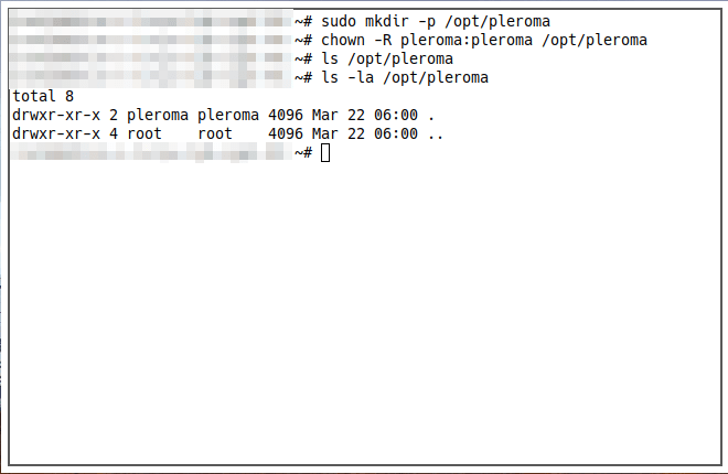 Pleroma Server 13 Create Directory