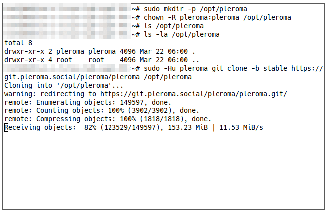 Pleroma Server 14 Git Clone