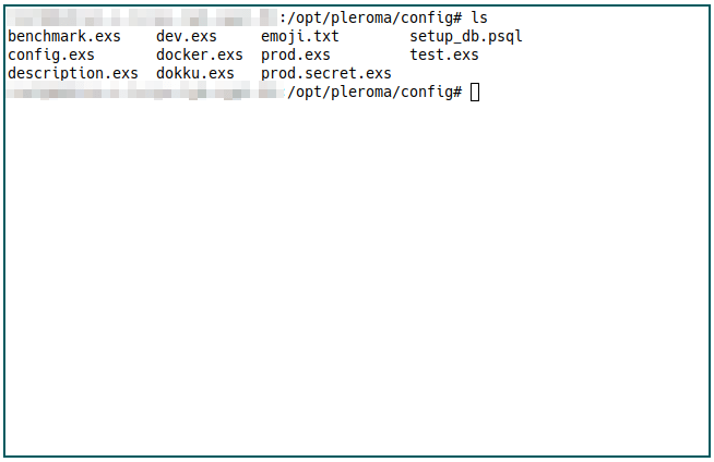 Pleroma Server 28 Config Folder