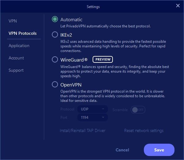 Privadovpn Settings Vpn Protocols