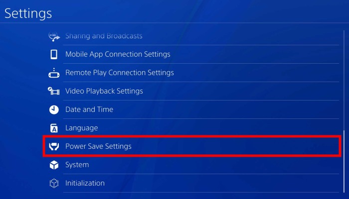 Ps4 Power Save