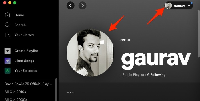 Spotify Profile Pic Desktop