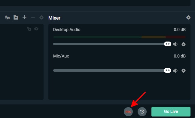 Streamlabs Desktop Recording Button