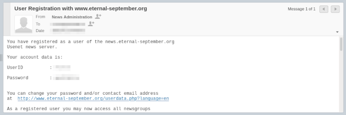 Usenet Groups 05 Email Confirmation