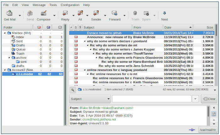 Usenet Groups 06 Claws Mail Client