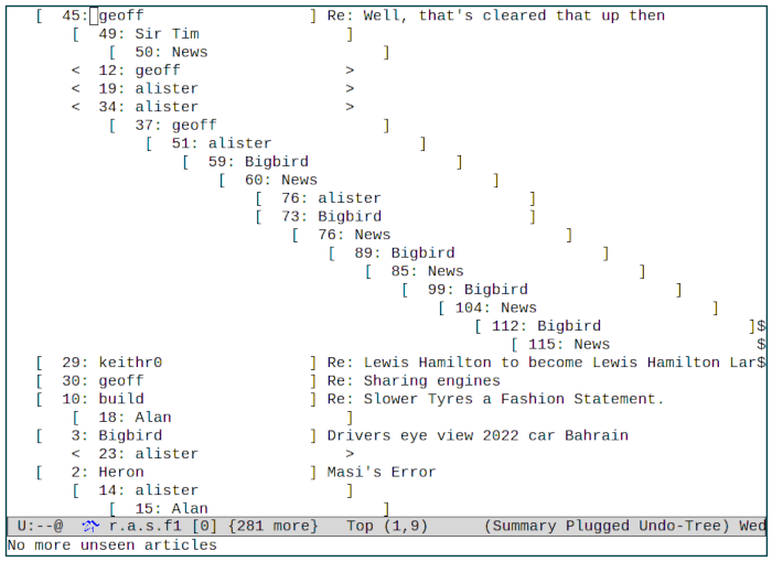 Usenet Groups 12 Rec Autos Sport F1 Group