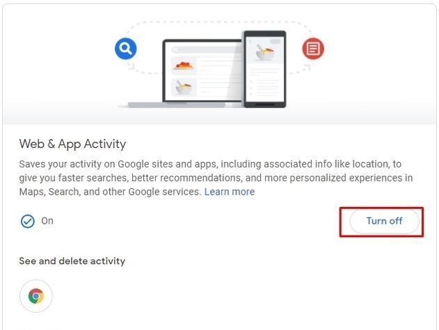 Web And App Activity Turn Off 1