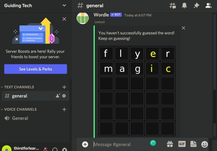 Wordle Discord Gaming Bot