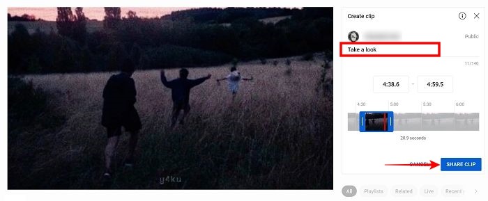 Youtube Clips Add Caption