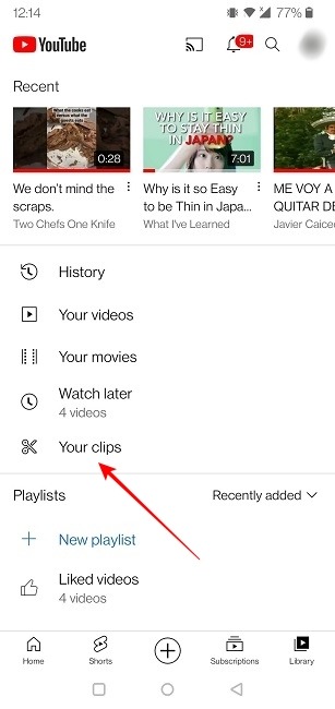 Youtube Clips Mobile Your Clips Settings