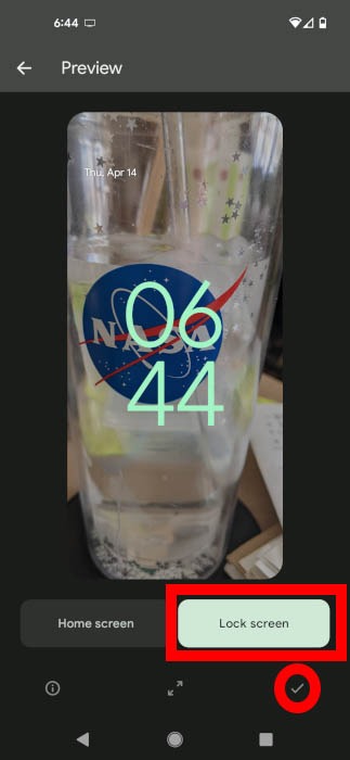 Android Lock Screen Set Wallpaper