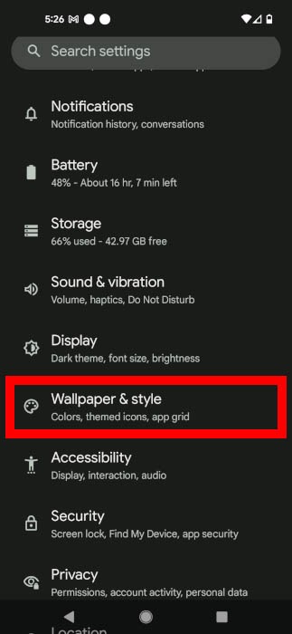 Android Lock Screen Settings Wallpaper