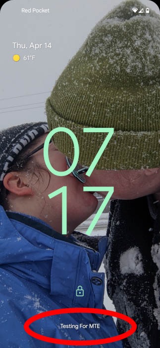 Android Lock Screen Text Displayed