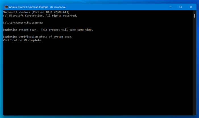 Cmd Scan In Progress