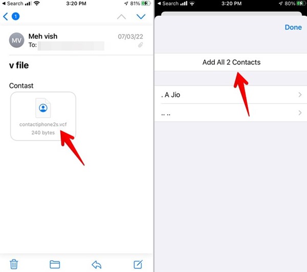Contacts Iphone Import Email