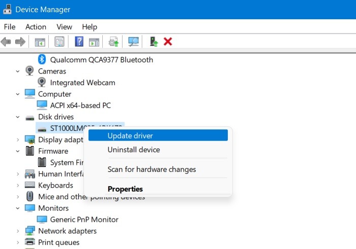 Critical Process Error Update Driver Disk Drives