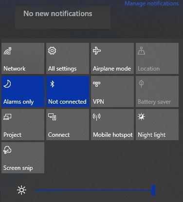 Disable Notifications Windows No New Notifications