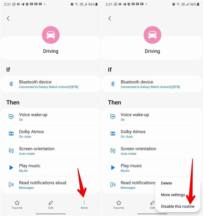 Do Not Disturb Driving Samsung Routine Disable