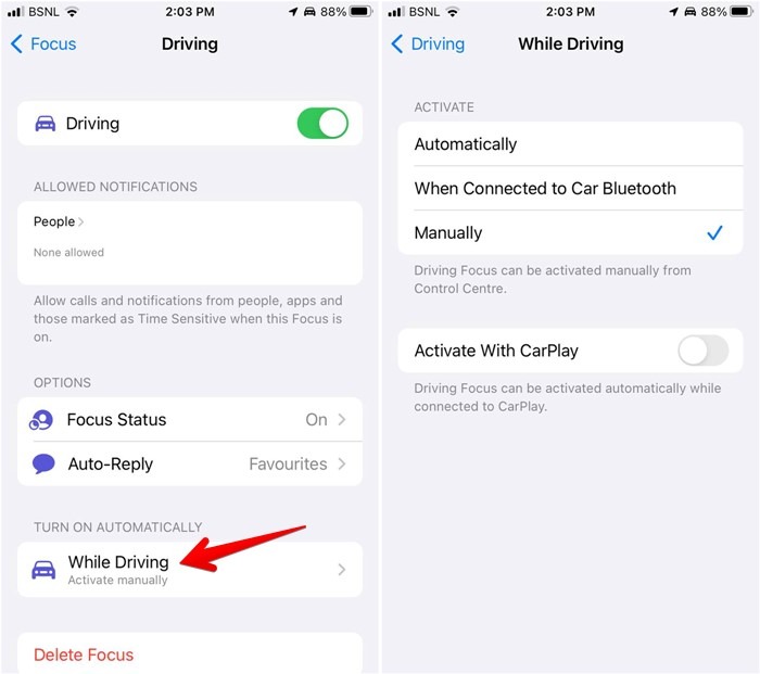 Do Not Disturb Driving Iphone Focus Off Automatically