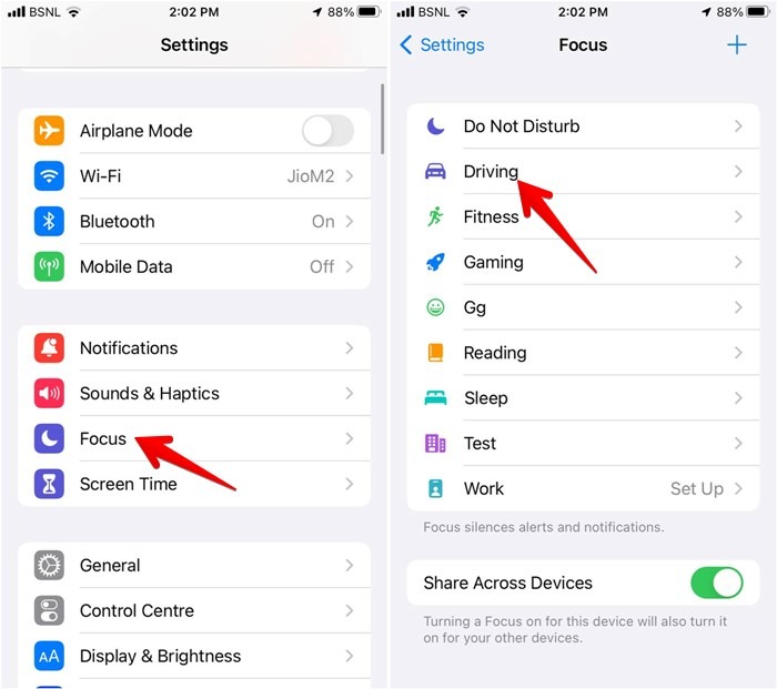 Do Not Disturb Driving Iphone Focus