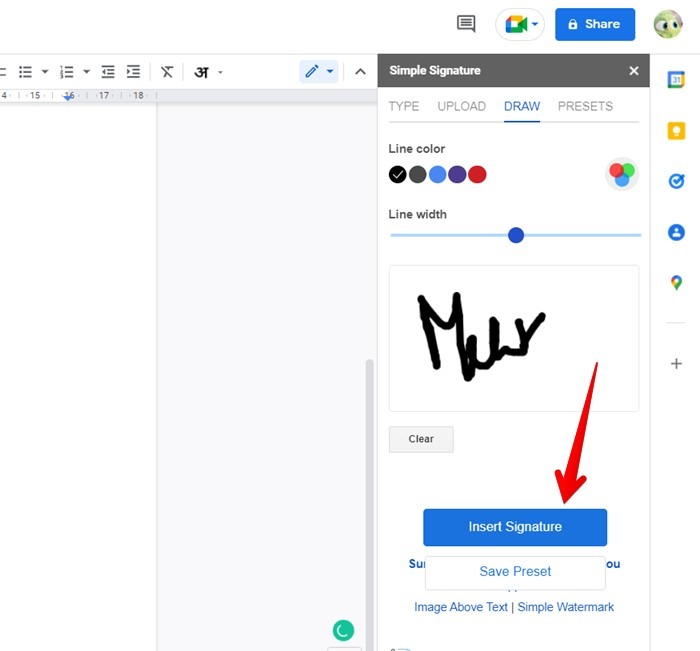 Google Docs Add On Signature Insert