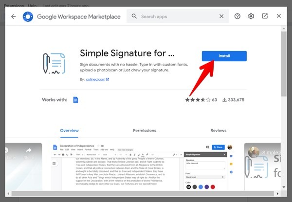 Google Docs Add On Signature Install