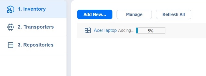 Nakivo Laptop Adding Backup