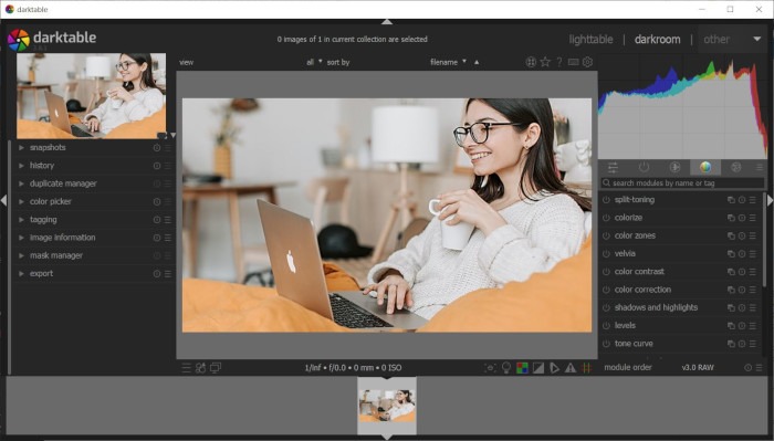 Photo Editing Apps Darktable Main