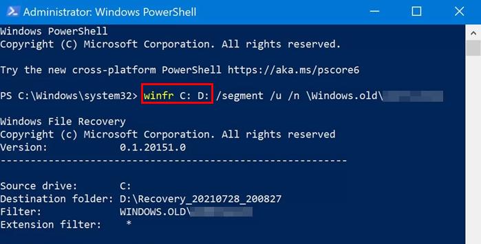 Recycle Bin Powershell Command