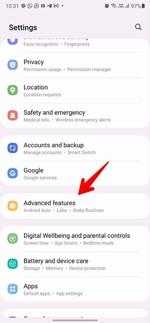 Samsung Advanced Features