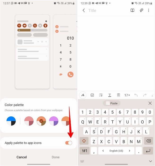 Samsung Keyboard Color Palette 1