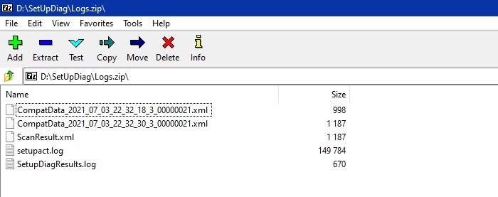 Setupdiag Results Zip File