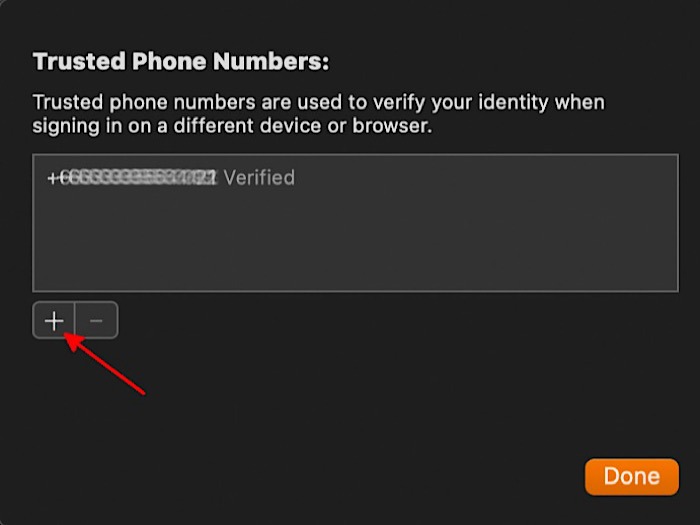 Trusted Phone Numbers Verified2