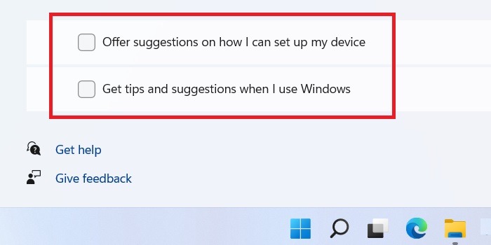 Windows Disable Notifications Windows11 No Suggestions Tips