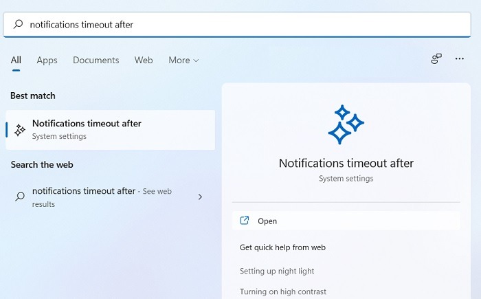 Windows Disable Notifications Windows11 Notifications Timeout After Search