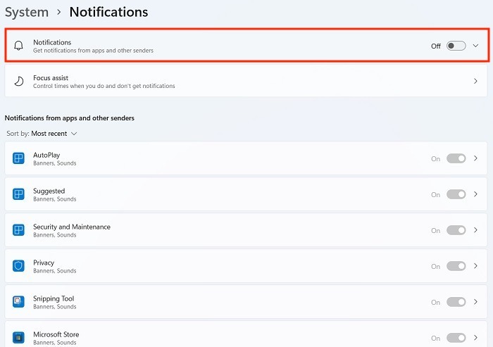 Windows Disable Notifications Windows11 System Notifications Off 1