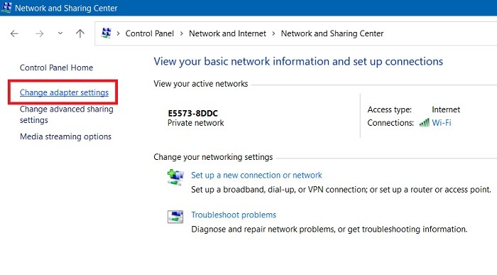 Windows Network Cable Unplugged Change Adaptor Settings