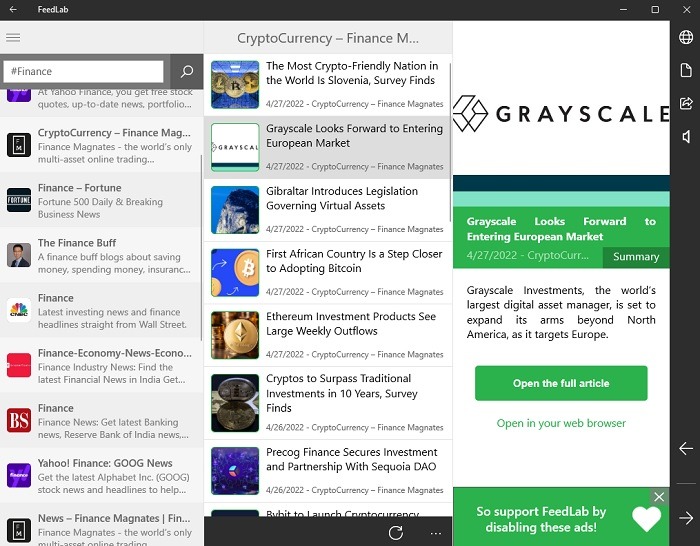 Exploring my Feedlab feed