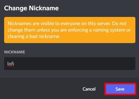 Change Discord Username Change Nickname Confirmation
