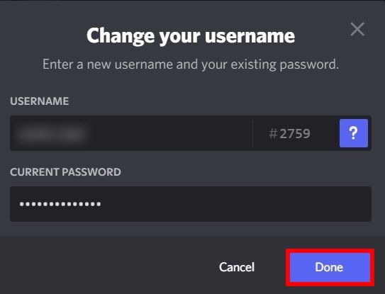 Change Discord Username New Username Save