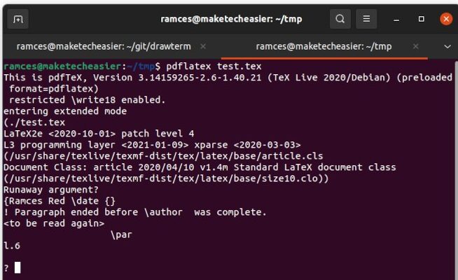 Cross Platform Latex Sample Latex Error