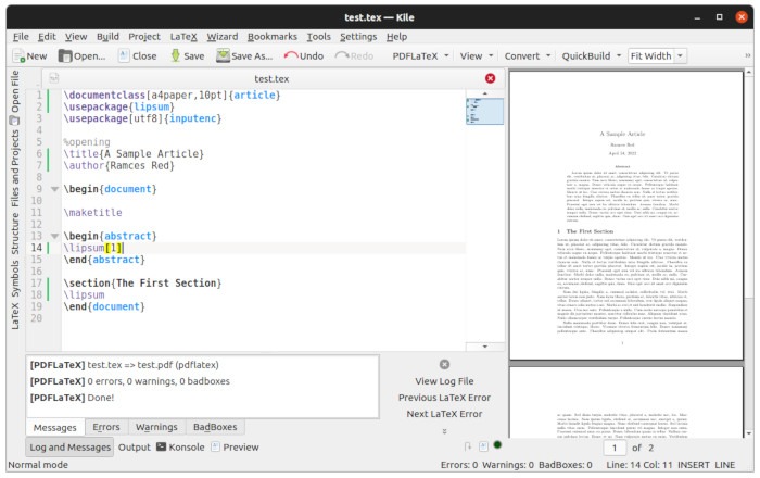Cross Platform Latex 07 Kile