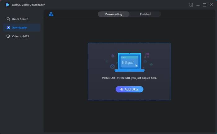 Easeus Downloader Video Tab